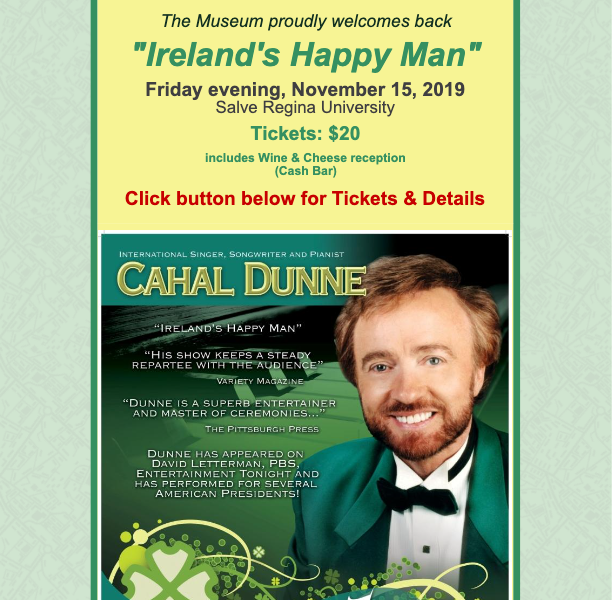 Get Your Tickets Now: Cahal Dunne in Concert @ Salve Regina – Fri. Nov. 15