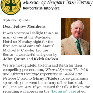 September and October Irish Events