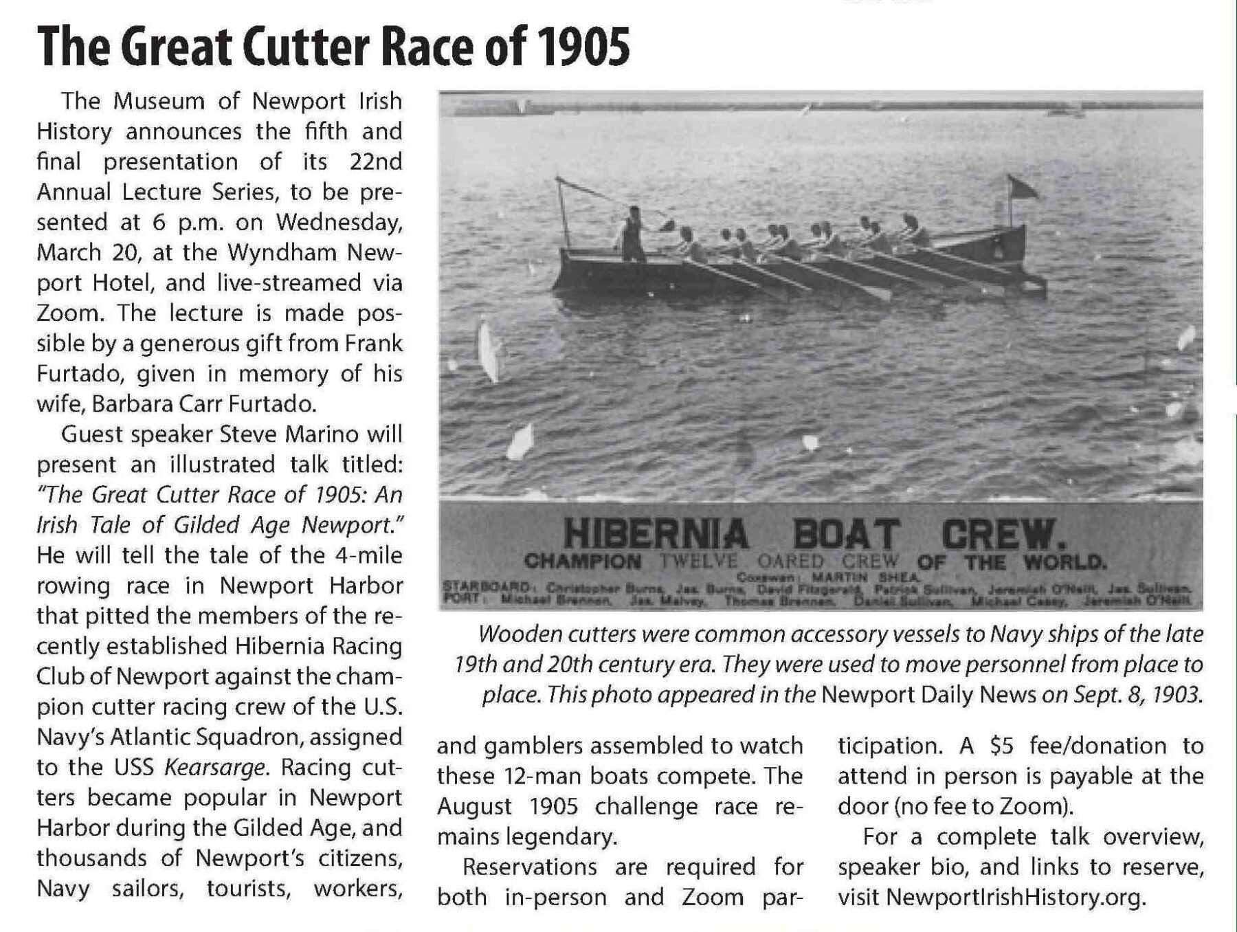 Newport This Week: “The Great Cutter Race of 1905