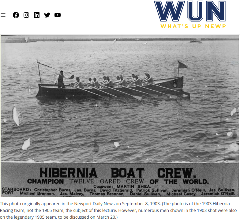 WhatsUpNewp.com - Newport Irish History lecture on March 20 will focus on ‘The Great Cutter Race of 1905’
